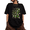 Black, variant on UNISHE Botanical Wildflower Illustration Vintage Short Sleeve Graphic Tee