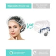 thumbnail image 4 of 100PCS Disposable Shower Caps, Plastic Clear Hair Cap Large Thick Waterproof Bat, 4 of 5