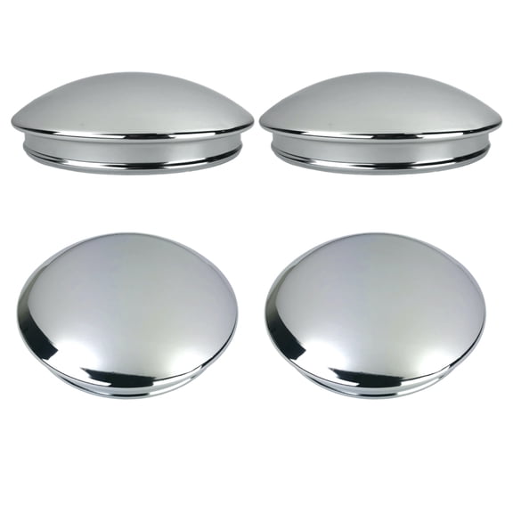 Four Vintage 8 inch Baby Moon Chrome Center Caps for Smoothie Wheels with 7.5 inch Inner Rings by TYK Industries