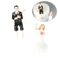 thumbnail image 2 of Romantic Wedding Cake Topper Decoration Bride and Groom Figure, 2 of 8