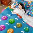 thumbnail image 4 of jejeloiu Number Alphabet Theme 7-Piece Twin Bedding Sets,Colorful Balloon Plaid Bedding Comforter Set For Kids Reversible, 4 of 8