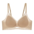 thumbnail image 3 of YFNNUP Everyday Daily Bras, Women's Wireless Bra Support Lift Seamless T-Shirt Bras Full Coverage Beige,XL, 3 of 6