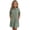 Green, variant on SUYIDA Kids Girls Casual Solid Color Button Dress, Mid Length Short Sleeve Loose Shirt, Comfortable Everyday Wear for Girls