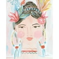 thumbnail image 2 of Zaman, Farida 12x14 White Modern Wood Framed Museum Art Print Titled - Boho Lady II, 2 of 4