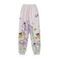 thumbnail image 4 of Pantalones de cintura elástica con estampado informal a la moda para mujer, pantalones largos rectos, pantalones de chándal Fridja  alkflakhf32442, 4 of 5
