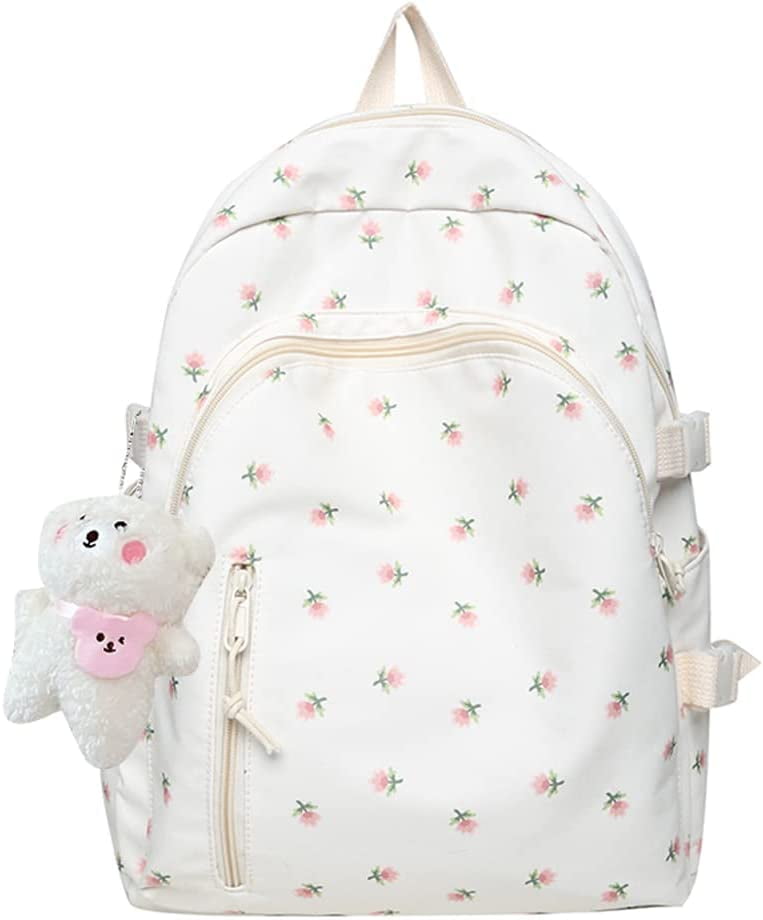 CoCopeaunt Cute Backpack Floral Backpack for School Coquette Aesthetic