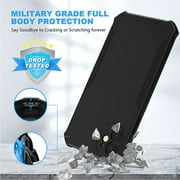 For TCL 50 XL 5G Full-Body Dual Layer Hybrid Case Slim, Drop-Proof TPU Hard PC, Durable Corner Front Bumper Protector Phone Case Cover Black