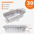 thumbnail image 4 of SONGLAM 30-Pack Aluminum Loaf Pans with Lids, 2 Lb Tin Foil Bread Loaf Tin, Disposable Large Bread Pans for Home Baking - 8.66" x 4.33", 4 of 9