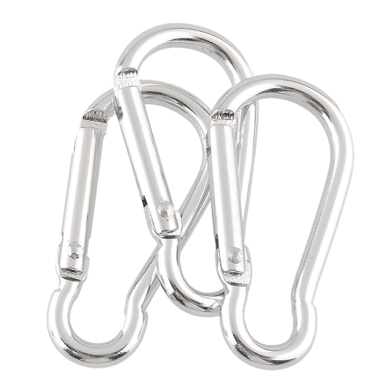 5 gourd-shaped aluminum carabiner Outdoor buckle N0R6 B6P3 5 pcs No Silver 
