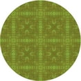 thumbnail image 1 of Ahgly Company Machine Washable Indoor Round Transitional Pistachio Green Area Rugs, 6' Round, 1 of 7