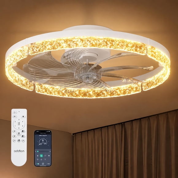 Ventilador de techo addlon 51 cm con control remoto y LED regulable