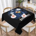 thumbnail image 1 of UFO Alien and Bigfoot Moon G Square Tablecloth Black, Stain & Wrinkle Resistant, Washable Polyester Table Cloth for Holiday, Buffet Parties, and Wedding, 1 of 1