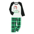 thumbnail image 4 of Christmas Family Pajamas Matching Set Santa Claus Print Long Sleeve Tops and Plaid Pants Loungewear Soft Sleepwear, 4 of 10