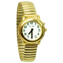 Ladies Gold-Tone One Button Talking Watch