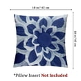 thumbnail image 4 of BANET Pack of 2 Soft Canvas Throw Pillow Covers Cases for Couch Sofa Home Decor Floral Outline Both Sides Print Navy Blue 12x12in, 4 of 7