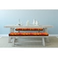 thumbnail image 4 of Orange Bench Cushion Set of 2, Colorful Autumn Fall Season Maple Leaves in Unusual Designs Nature Print, Standard Size Foam Pad and Decorative Cover, Burnt Orange, by Ambesonne, 4 of 4