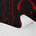 thumbnail image 5 of Erosebridal Cute Bowknot Twin Quilt Set for Boys Girls, Cartoon Love Heart Twin Coverlet Set, Black Red, 2-Piece, 5 of 7