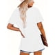 thumbnail image 2 of Camiseta de moda con estampado de mariposas para mujer, cuello redondo informal, ligera elasticidad, cómoda para todo el año, ideal para deportes de ocio., 2 of 5