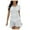 White, variant on gakvbuo Summer Beach Cover Up Dress For Women Swimwear Bikini Bathing Suit Coverups Women's Fashion Round Neck Short Sleeve Loose Hollowed Out Beach Swimsuit Blouse