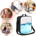 thumbnail image 5 of Xecao Crystal Clear Water Splash Print Lunch Bag - Durable, Double-Insulated Lunch Bag, Holds Lunch Box, Water Bottle, & Snacks,Leakproof Cooler Tote Bag, 5 of 7