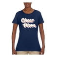 thumbnail image 2 of Wild Bobby Retro Cheer Mom Girl Sports Women Graphic Tee, Navy, 3X-Large, 2 of 5