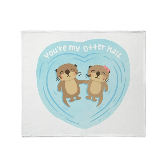 CafePress - You Are My Otter Half Love Pun Humor Throw Blanket - Soft Fleece Throw Blanket, 50"x60" for All Ages