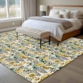thumbnail image 4 of Large Area Rugs for Living Room Bedroom, Vintage Flowers 5'x8' Rug Washable Carpet Runner Indoor Outdoor, Spring Yellow Green Floral Country Leaves Birds Non Slip Floor Mats Rug for Kitchen, Bathroom, 4 of 8