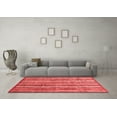 thumbnail image 3 of Ahgly Company Machine Washable Indoor Round Abstract Red Modern Area Rugs, 6' Round, 3 of 4