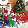 thumbnail image 2 of Volsha 8 Pack Christmas Tote Bags, Reusable Grocery Tote Bags with Handle, Gift Present Bags for Holiday Xmas Event Party, 2 of 4