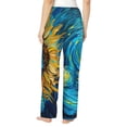 thumbnail image 3 of Daiia Starry Sunflower Dreamscape Women's Sleep Pant with Pockets and Drawstring,Pajama Pants-X-Large, 3 of 9