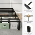 thumbnail image 3 of Merrland 14" Twin Size Metal Platform Bed Frame with Under-bed Storage, Heavy-duty, No Box Spring Needed, Easy Assembly, Black, 3 of 9