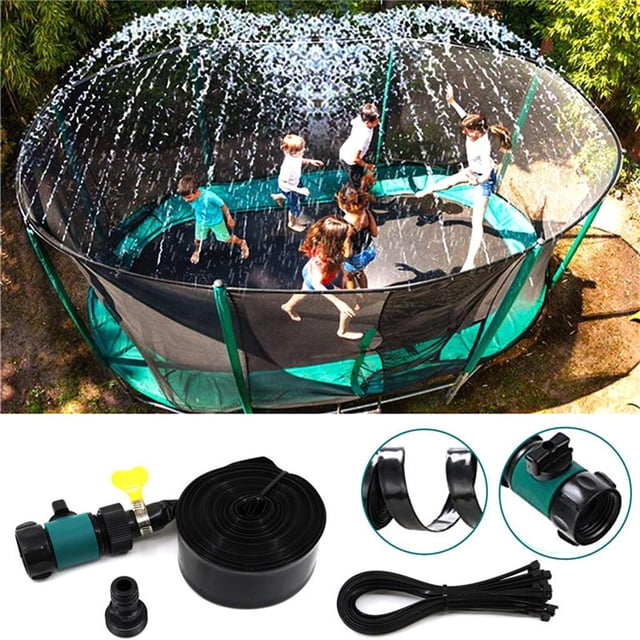 Aspersores de Accesorios pa rociadores Juguetes con instrucción Diversión pa niños Entretenimiento acuático Patio trasero 12M Yotijar aspersor de trampolín