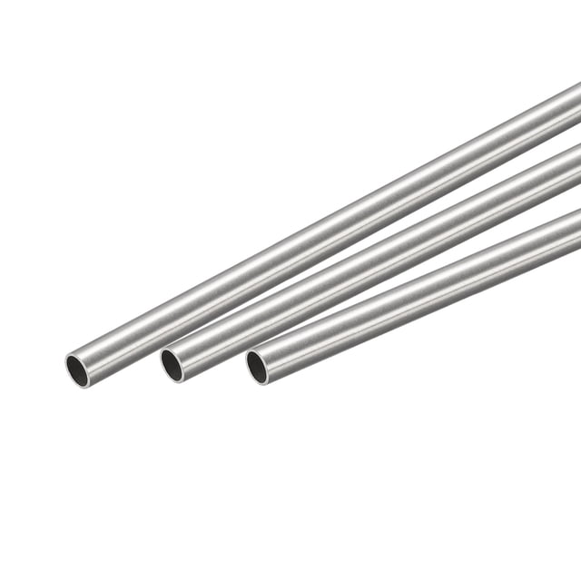 Tubo Redondo de Acero Inoxidable 304 Unique Bargains 5mm OD 0.4mm Grosor 300mm 3uds