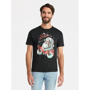 Christmas Men's and Big Men's Believe Graphic Tee from Holiday Time, Sizes XS-3XL