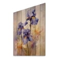 thumbnail image 2 of Designart "Purple Yellow Iris Impressions Radiant Hues" Floral Print on Natural Pine Wood, 2 of 5