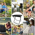 thumbnail image 7 of Camping Stool, Portable Folding Stool, Aluminum Ultralight Backpacking Stool Suitable for Fishing, Hiking, BBQ, Outdoor Events (Black), 7 of 7