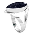 thumbnail image 2 of 925 Sterling Silver Ring For Women - Teens Blue Sunstone Gemstone Silver Ring Size 10.5 Simple Silver Ring Size 10.5 Mothers' Day Gift For Ladies 925 Silver Gemstone Jewelry, 2 of 9