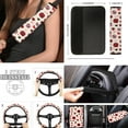 thumbnail image 4 of Jeiento Ladybug Automotive Seat Covers & Accessories Full Set of 17 Includes Front & Back Seat Cover Love Heart Car Floor Mat Seat Belt Cover Pads Steering Wheel Cover Universal Fit, 4 of 8