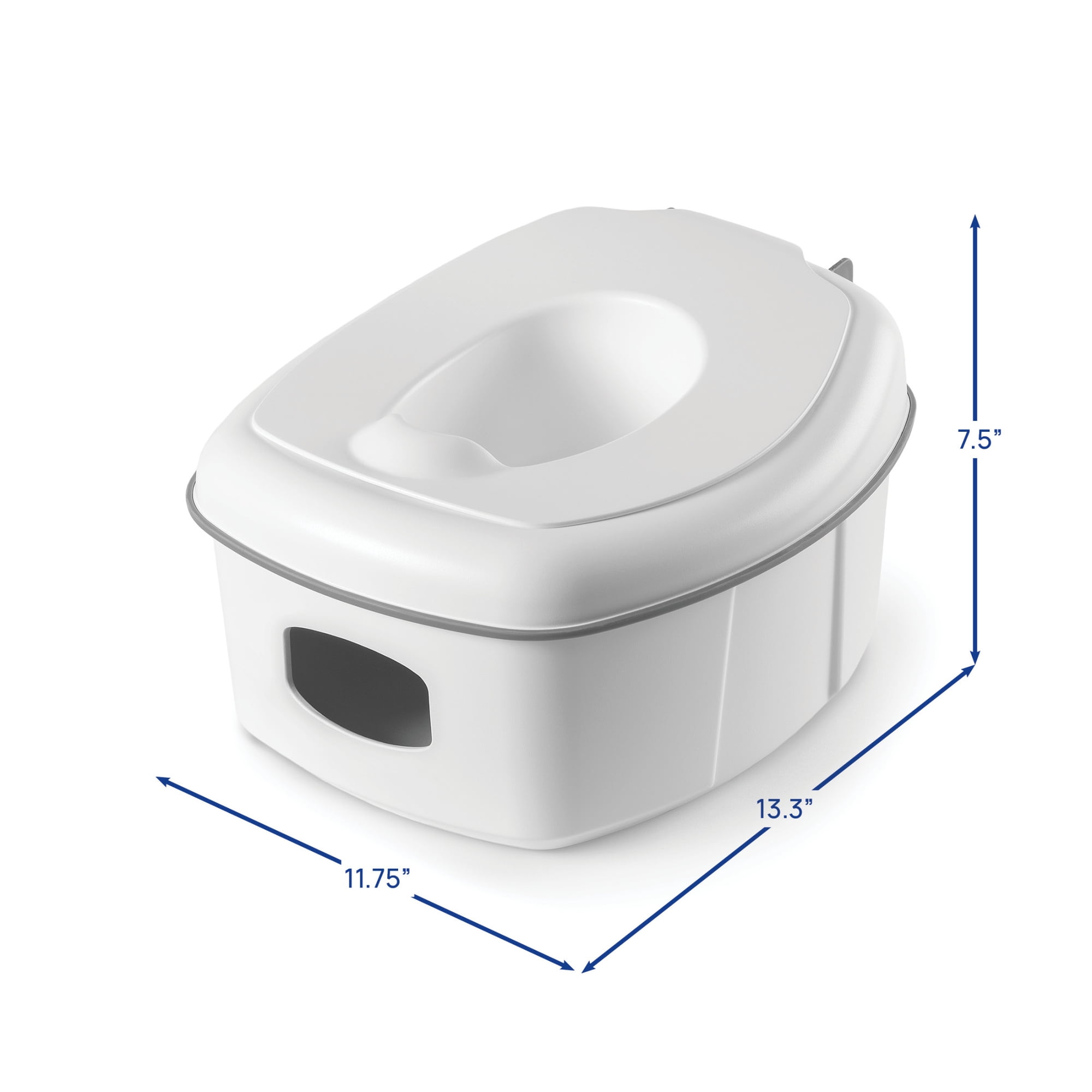 Chicco 3-in-1 Potty Training System, Training Potty, Toilet Topper, Step Stool - White