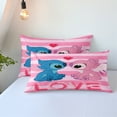 Cartoon Stitch 3Piece Bed Set Warm and Comfortable Kawaii Bedding Set