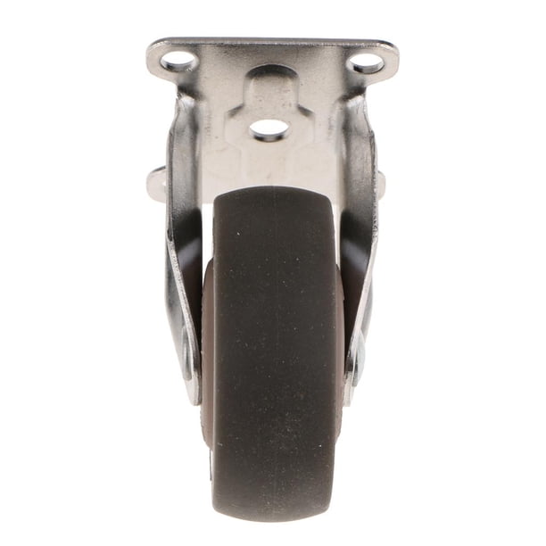 Rueda giratoria de goma resistente para muebles con ruedas, fija industrial 2 pulgadas