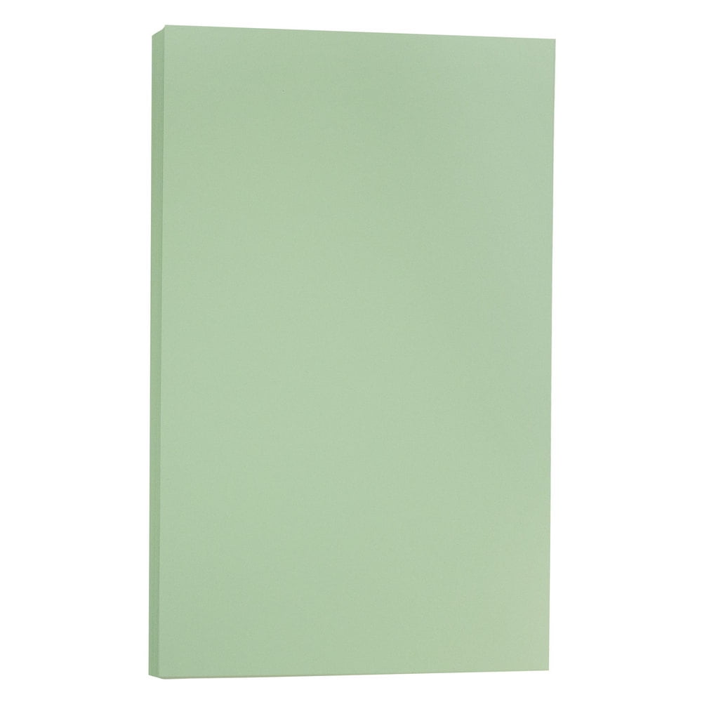 JAM Vellum Bristol Legal Cardstock, 8.5x14, 50/Pack, 67lb Green