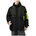 thumbnail image 3 of Windbreakers for Men Fashion Solid Color Long Sleeve Hoodless Casual Outwear Jackets Black XL Windbreaker Jacket Men's, 3 of 3