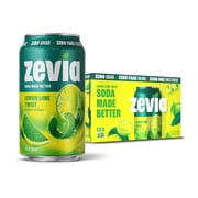 Zevia Zero Calorie Soda, Lemon Lime Twist, 12 Ounce Cans (Pack of 4)