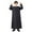 ZB Black, variant on Boys Long Sleeve Shirts Boys Arabic Thobe Long Sleeve Kaftan Crew Robe National Embroidered Arab Robe White 11 Years-12 Years