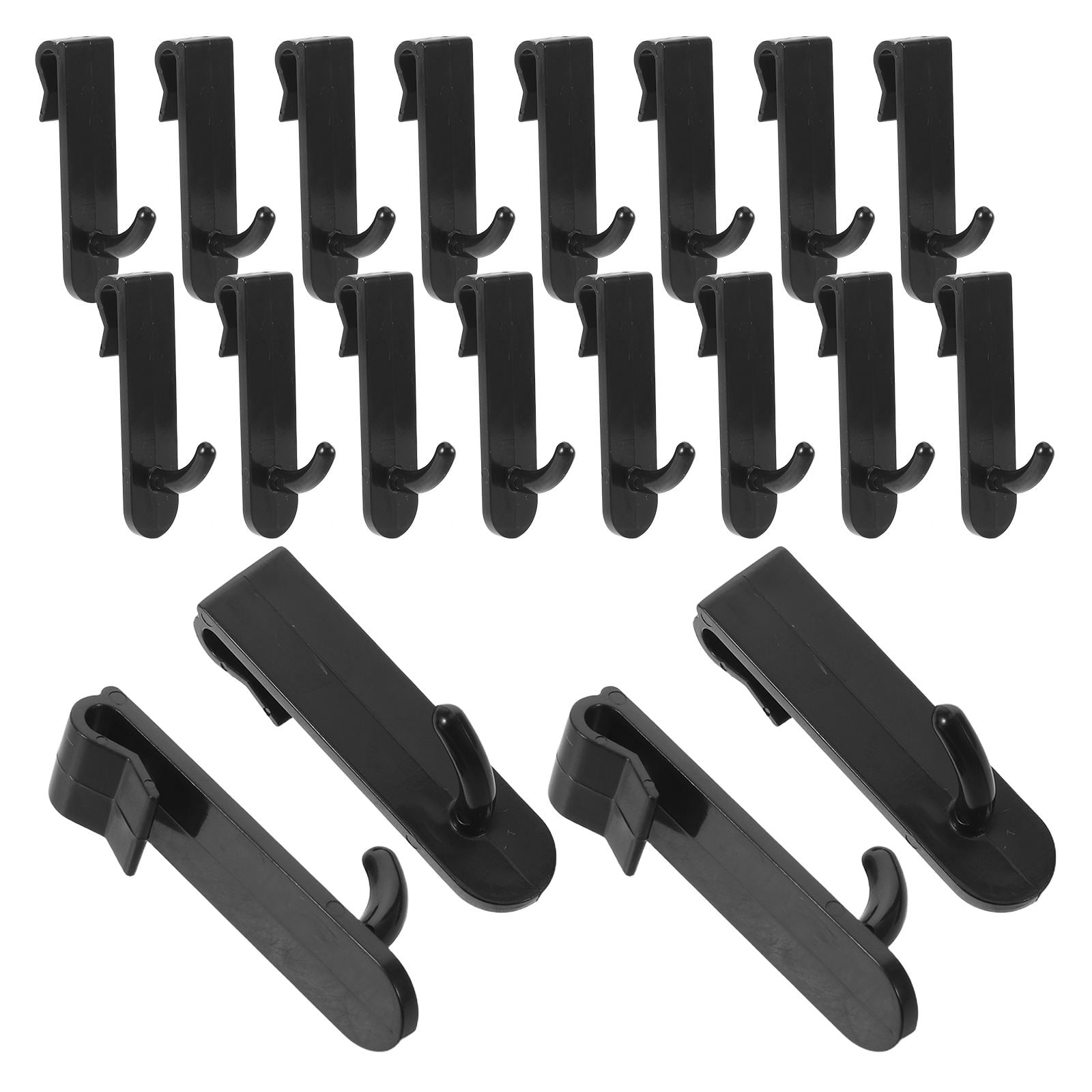 OUNONA 35Pcs Black Grid Wall Hanging Hooks for Versatile Home Organizer and Retail Display Use