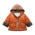 thumbnail image 2 of Esaierr Baby Kids Boys Girls Winter Cotton Jacket Coat Hooded Fleece Snowsuit Coat Autumn Winter Thick Warm Plush Toddler Cotton Outerwear for 9M-7Y, 2 of 7