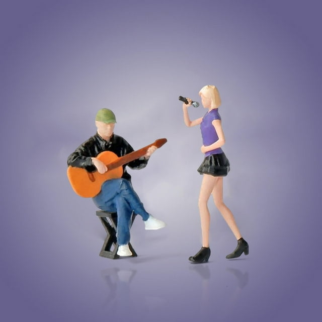 1:64 Figuras modelo Figuras de personas Diorama Mini modelo Trenes Figuras de personas Modelo de cantante pintado a mano para diseño de Salvador figura en miniatura