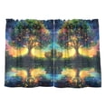 thumbnail image 7 of Yayeee Kitchen Curtains Tier Pair Light Filtering 27"x24" Rod Pocket Short Cafe Window Panel, Tree Pattern, 7 of 7