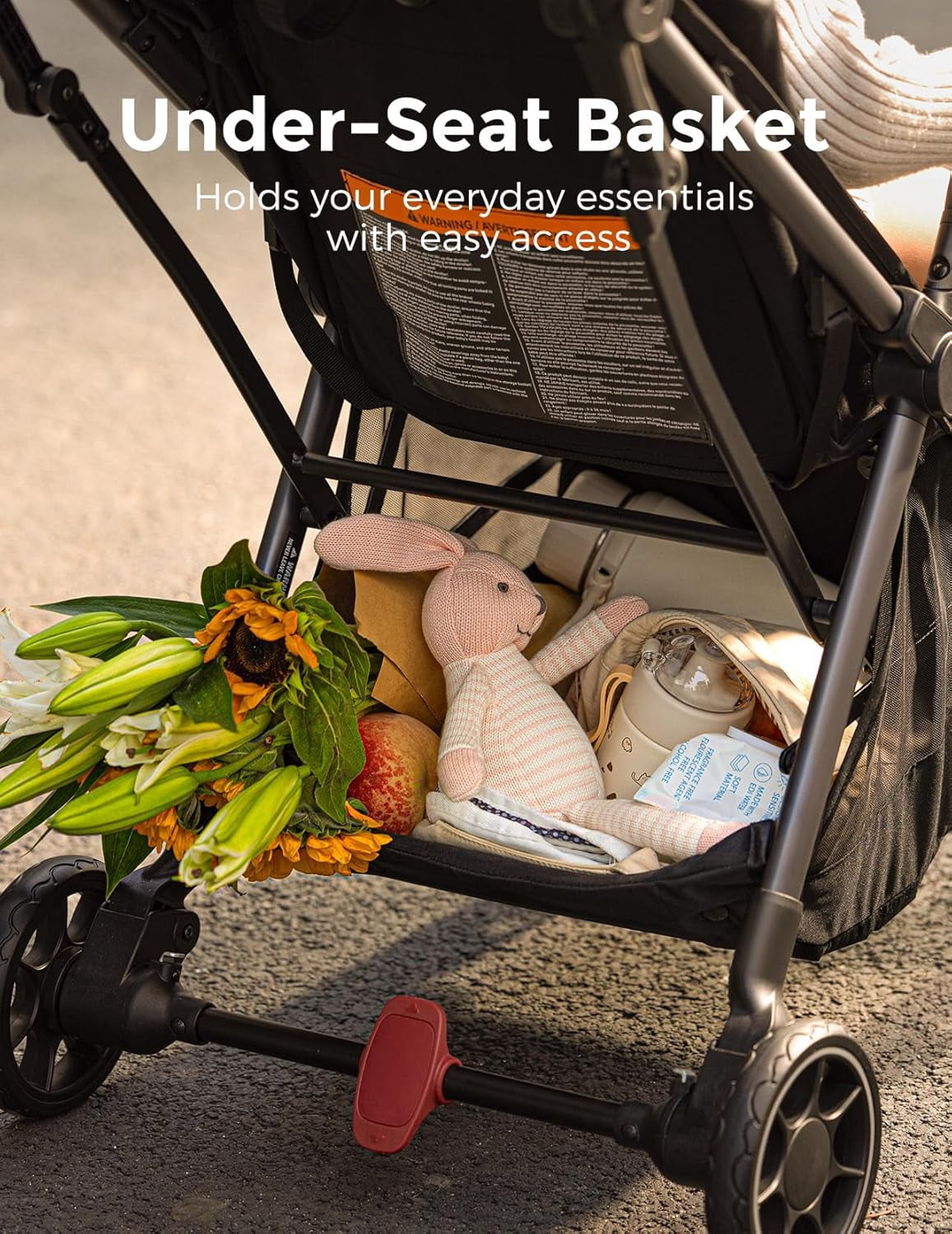 Momcozy ClickGo Lightweight Stroller, Compact Travel Stroller for Airplane with One-Click Fold, Baby Stroller and Toddler Stroller with Large Canopy for Kids from 6 Months to 50 Lbs